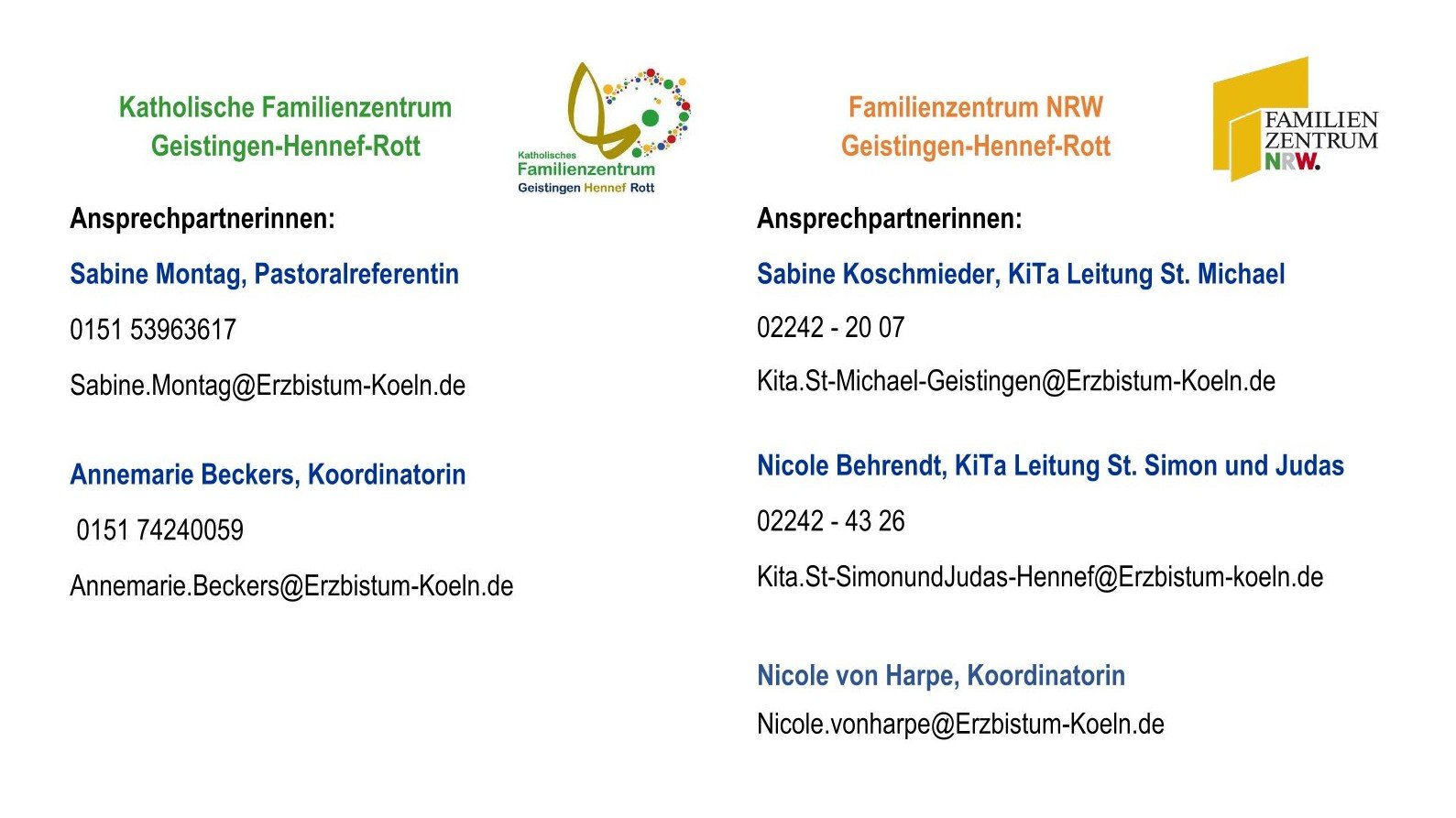 Familienzentren Kontaktdaten (c) Sabine Montag
