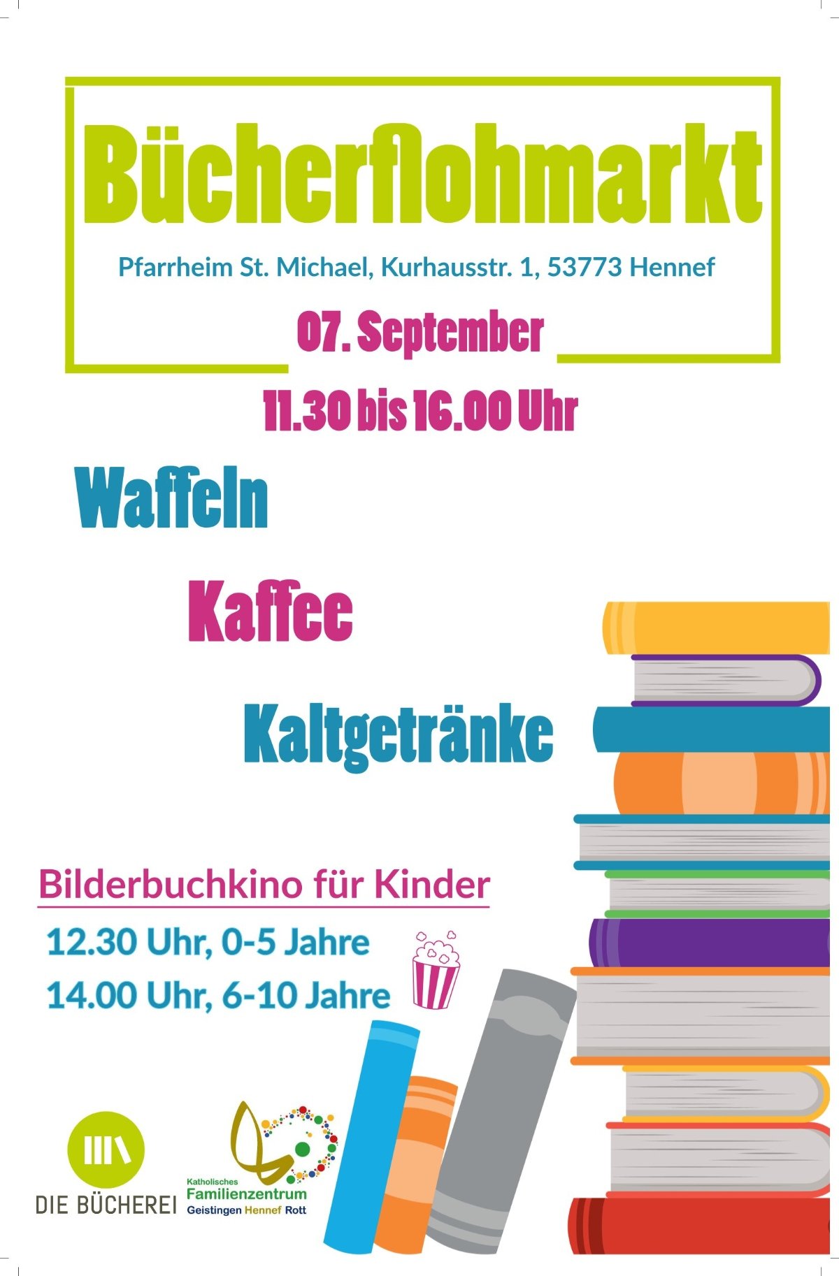 2025-09-07 Plakat Bücherflohmarkt St. Michael