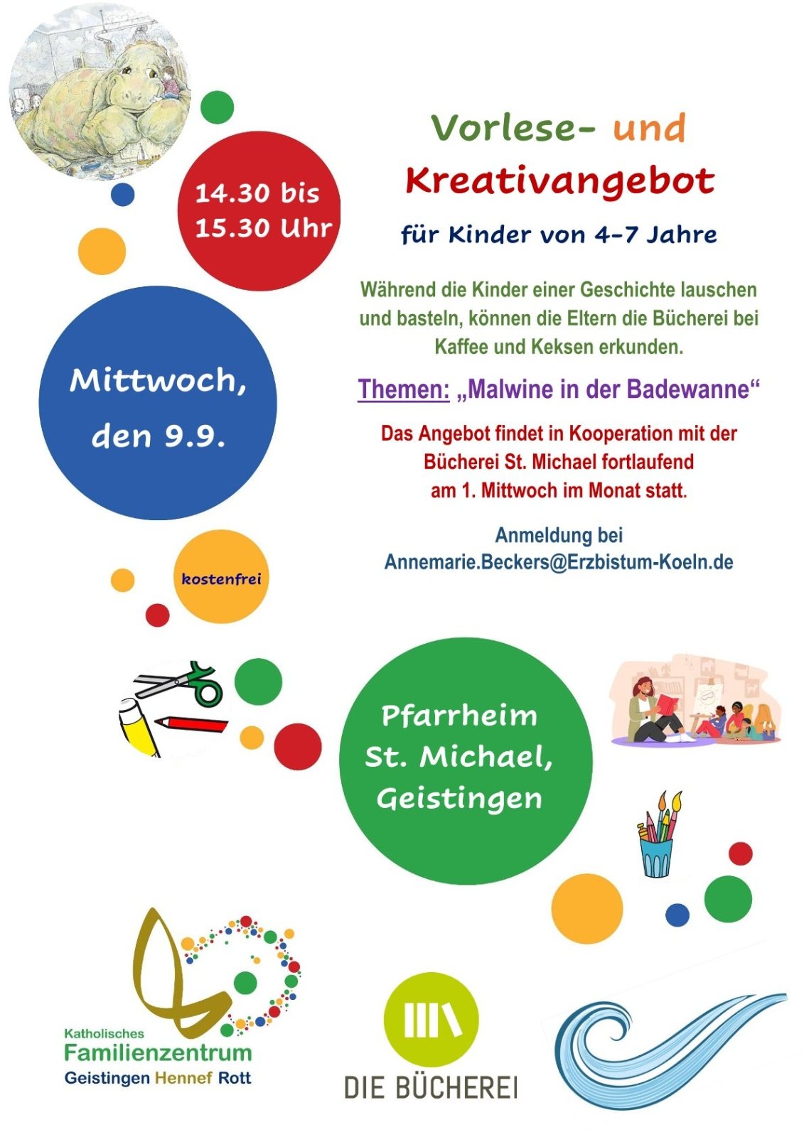 2026-09-09 Plakat Vorleseangebot