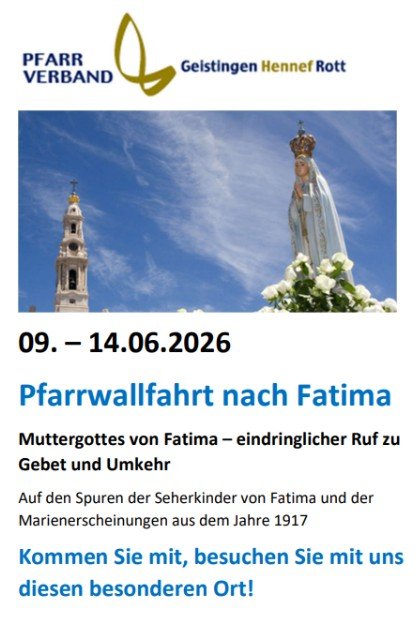 Anmeldung Fatima