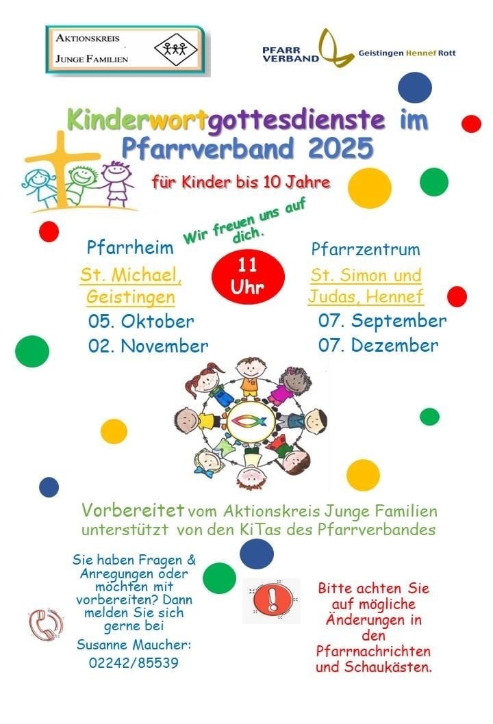 Kinderwortgottesdienste 2. Hj 2025