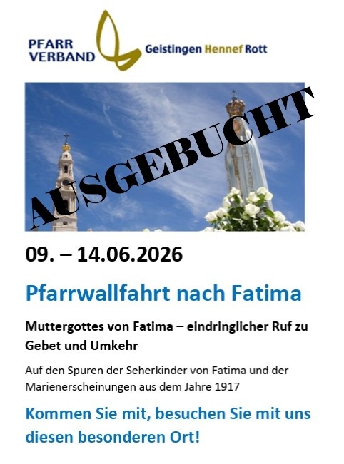 2026-02 Wallfahrt Fatima ausgebucht