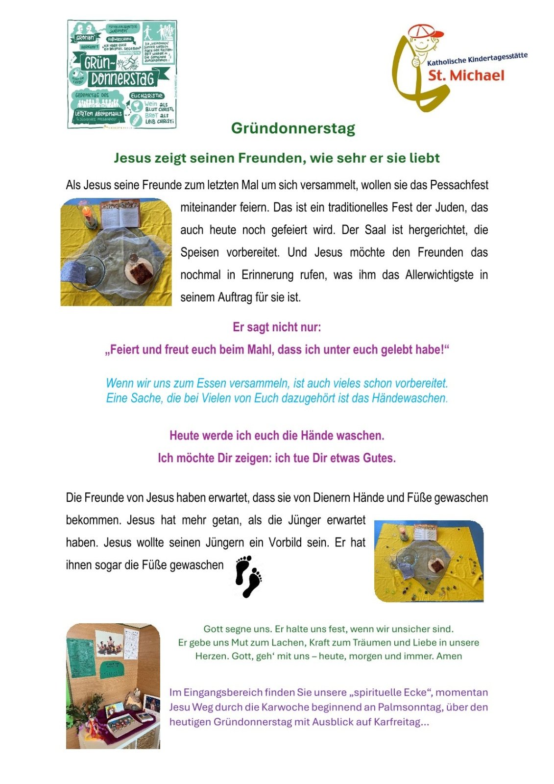 2026-04 Gottesdienst zu Gründonnerstag_KiTa St. Michael (c) Sabine Montag