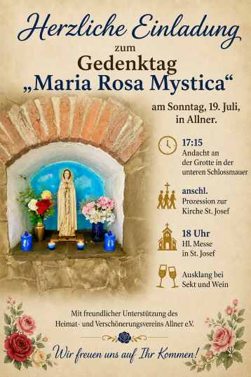 Einladung Maria Rose Mystica