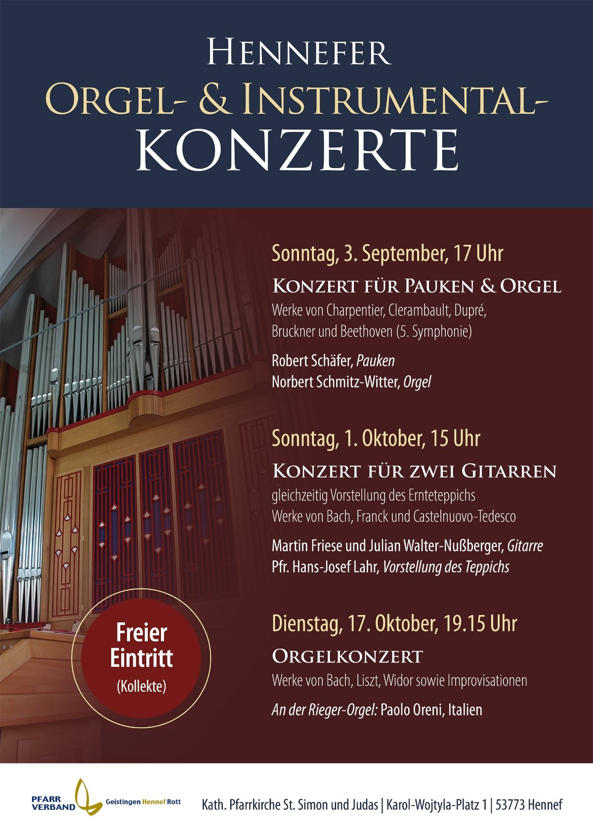 Orgel-Instrumentalkonzerte2023_WEB (c) Katholischer Pfarrverband Geistingen-Hennef-Rott